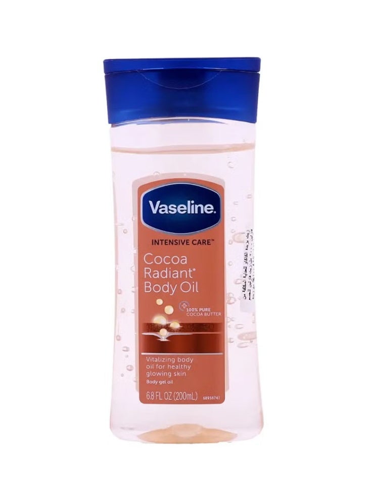 Vaseline Intensive Care Body Oil with Pure Cocoa Butter, White, 200ml - Image 1