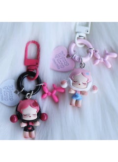 Generic Bubble Mart Hug Series Cute Love Blow Dog Dopamine Mobile Phone Chain Keychain Bag Hanging Ornaments For Women-Specifications:Labubu Acorn  - Image 2