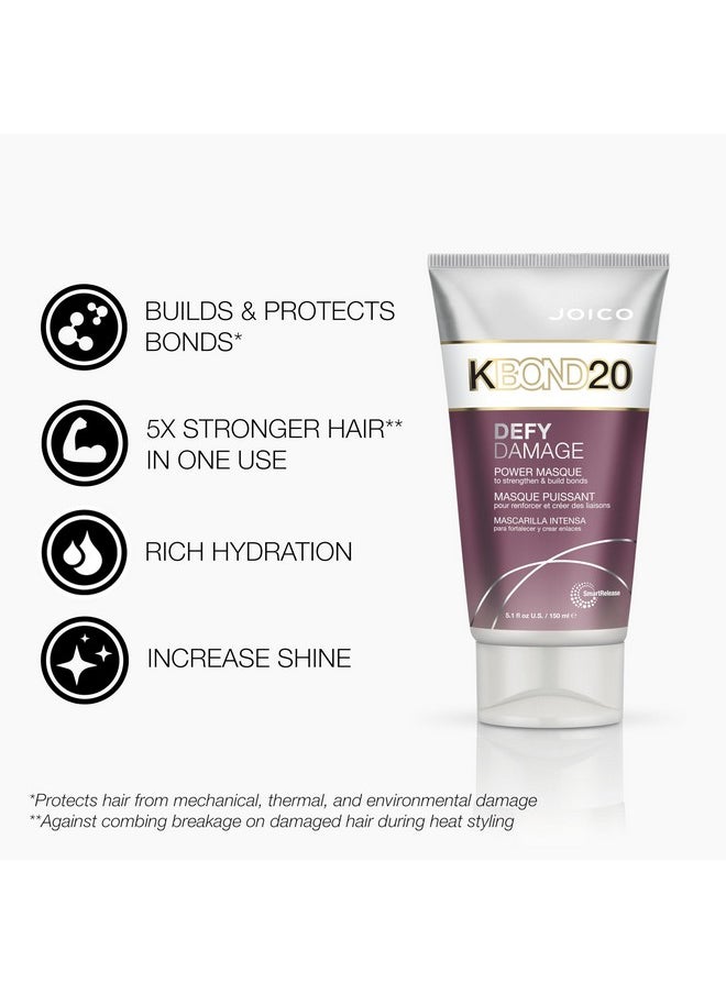 جويكو قناع الطاقة Kbond20 من Defy Damage للحصول على شعر أقوى ورطب، آمن لإعادة بناء وحماية الروابط، خالٍ من البارابين، تركيبة خالية من الحيوانات، 5.1 أونصة  - Image 3