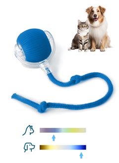 HEROCKX Pet toy ball,Interactive Pet Toy Smart Automatic Rolling Pet Ball, Motion Activated Rolling Pet Toy Automatic 360° Rotating Roller Ball USB Rechargeable-Blue  - Image 1