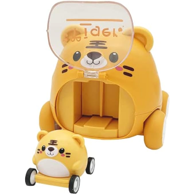 EJECTION INERTIAL CAR PULL BACK TOY, CAR TOYS FOR KIDS, CATAPULT FOR 1 2 3 4 5 6 YEAR OLD BOYS GIRLS, PARENT CHILD INTERACTIVE TOYS, BIRTHDAY GIFTS FOR BOYS AND GIRLS (TIGER) - Image 1