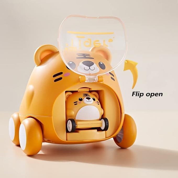 EJECTION INERTIAL CAR PULL BACK TOY, CAR TOYS FOR KIDS, CATAPULT FOR 1 2 3 4 5 6 YEAR OLD BOYS GIRLS, PARENT CHILD INTERACTIVE TOYS, BIRTHDAY GIFTS FOR BOYS AND GIRLS (TIGER) - Image 4