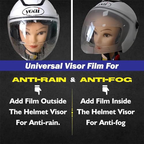 0TO6 Bike Helmet Visor Anti Fog Film Anti Scratch Fog-Resistant Clear Visibility During Riding in Humid Cold Weather Foggy Days Universal for All Motorcycle Helmet - Image 2