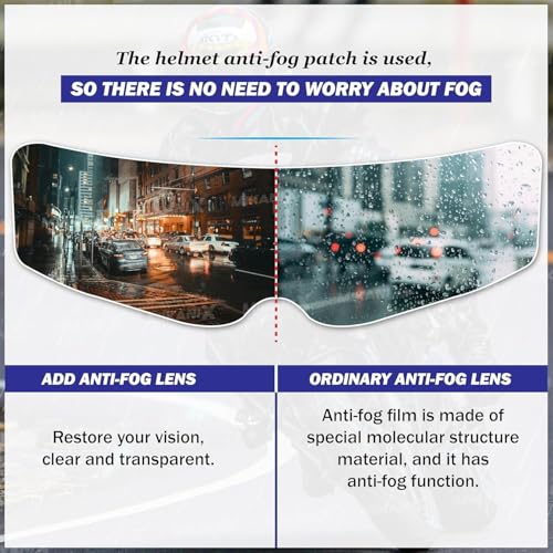 0TO6 Bike Helmet Visor Anti Fog Film Anti Scratch Fog-Resistant Clear Visibility During Riding in Humid Cold Weather Foggy Days Universal for All Motorcycle Helmet - Image 3