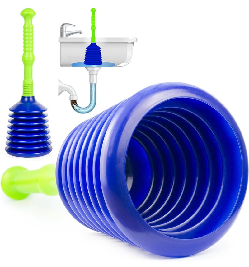 Luigi's Large Sink and Drain Plunger for Kitchens, Bathrooms, Sinks, Baths, Waste Pipes and Showers. Heavy Duty, Powerful, Commercial Style 'Plumbers Plunger' with Large Bellows - Image 1