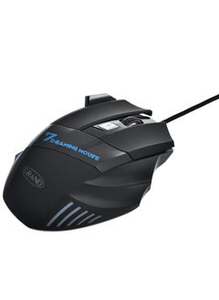 Grand Gaming Mouse Colorful Lightning With 7 Button And Nylon Braided Wire Elegant Appearance Efficient Gaming Mouse 2400 Dpi For Laptop & For Computer - Black Silver  - Image 4