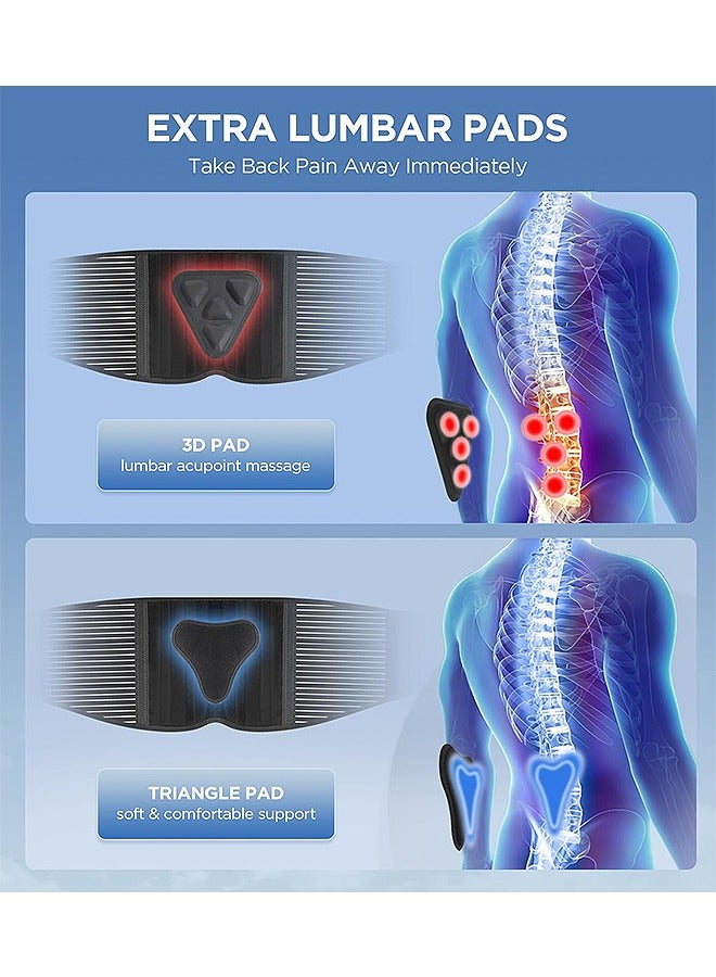 الرائد دعامة ظهر مع وسادة قطنية ثلاثية الأبعاد، حزام دعم خلفي قابل للتعديل 6X لتخفيف ألم أسفل الظهر، مصحح وضعية للرجال والنساء لعلاج الانحناء والانزلاق الغضروفي وعرق النسا (الخصر: 37.4"-43.3") - Image 5
