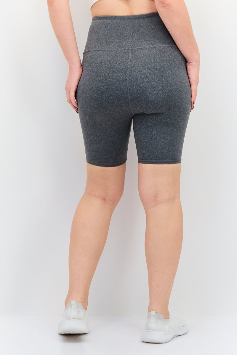 Aeropostale Women Sportswear Fit Training Shorts, Grey - Image 3