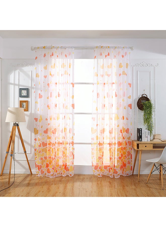 Voberry Heart Shaped Window Curtain Multicolour 200 x 100cm - Image 2
