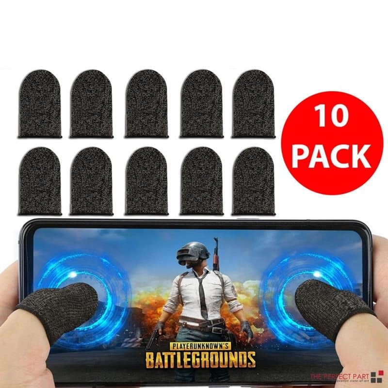 10 Pcs Screen PUBG Gaming Finger Sleeve Game Controller Mobile Sweatproof Gloves - Image 1