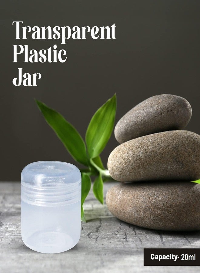 PUTHAK 20ml Clear Plastic Empty Jar | Transparent Storage Container for Makeup, Creams, Jewelry & Small Items | Screw Top Lid | Leak-Proof & Reusable (20ml- Pack Of 24) - Image 3