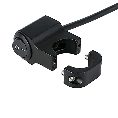 RAYANA 12V 7/8" Motorcycle Handlebar Waterproof Control Switch Aluminum Alloy for 22mm(23mm) Handlebar Light Switch(for Spotlight Headlight Electrical System) Interrupteur Moto - Image 3