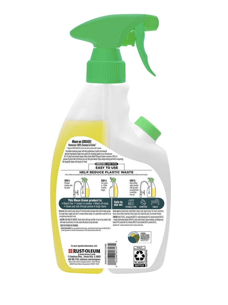 Mean Green Refillable Ultra Powered CONCENTRATE Multi Purpose Cleaner, Citrus & Green Tea, 14.3 fl oz - Image 2