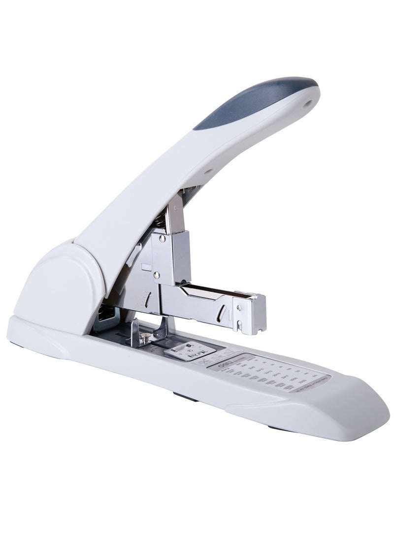 Deli E0395 Heavy Duty Stapler 1 piece, 210 Sheets Capacity Wide Opening Metal Handle Black/White Gray – For Office Paperwork - Image 4