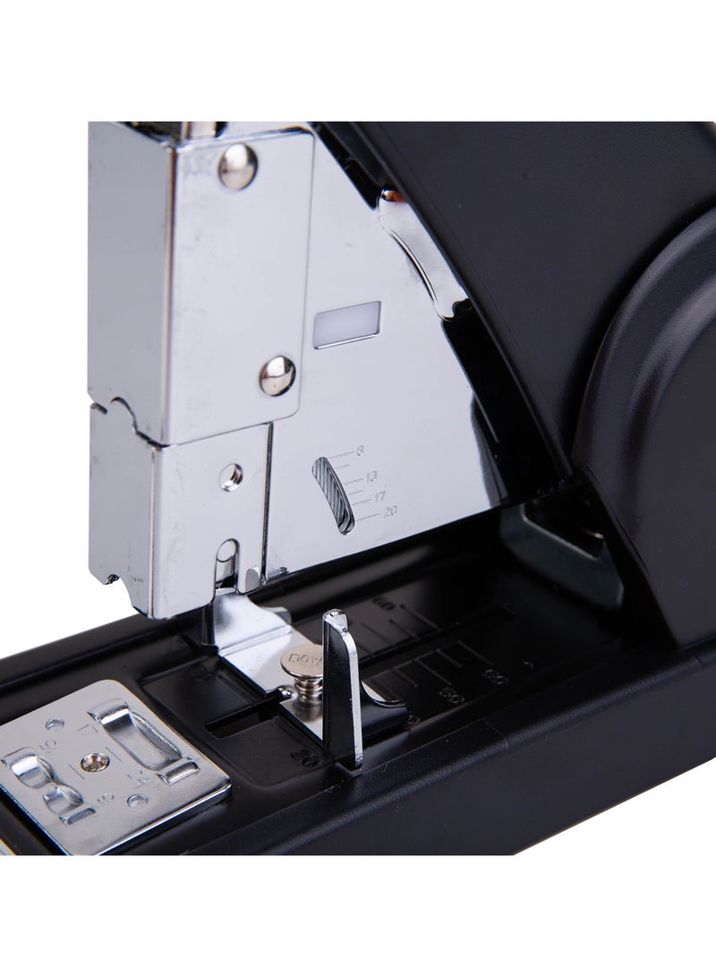 Deli E0395 Heavy Duty Stapler 1 piece, 210 Sheets Capacity Wide Opening Metal Handle Black/White Gray – For Office Paperwork - Image 5