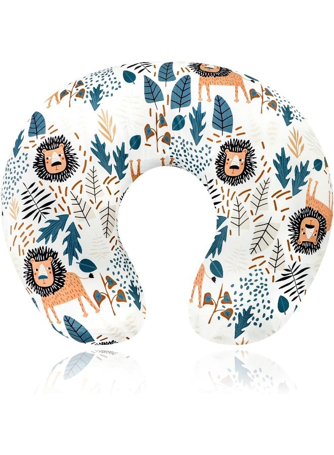 SWESEN Nursing Pillow Cover, Lion Breastfeeding Pillows Covers, Snug Fits Nursing Pillow Slipcovers for Boys Girls, Ultra Soft and Stretchy, Animal - Image 1