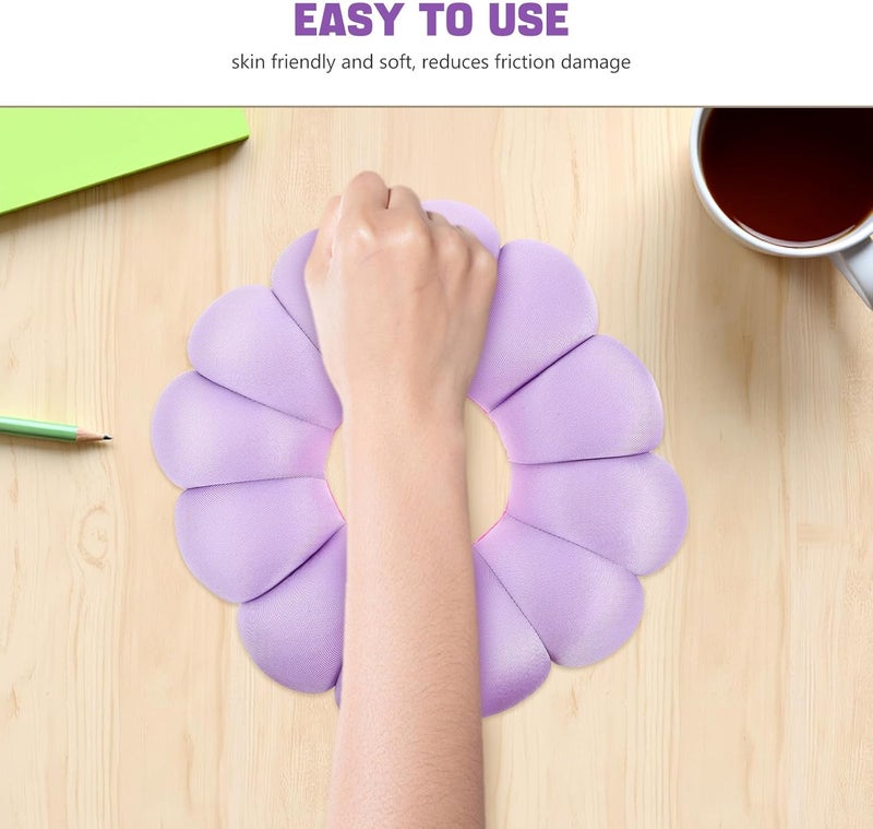 Hemobllo Flower Shaped Donut Seat Cushion Nursing Pillow for Elderly Bedridden Patients, Pumpkin Round Body Positioner Pad Hollow Design for Pressure Relief and Bedsore Prevention (Purple - Image 3