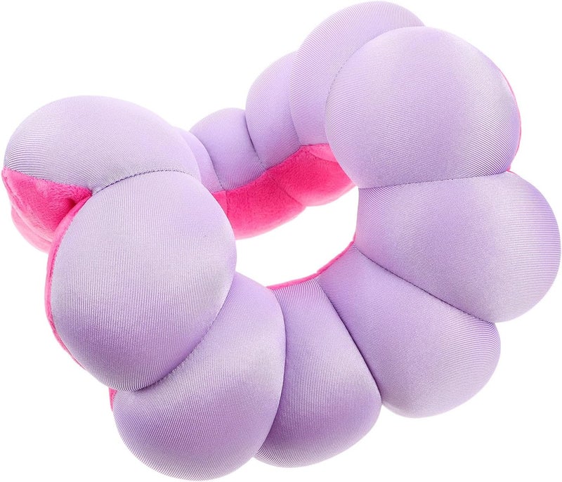Hemobllo Flower Shaped Donut Seat Cushion Nursing Pillow for Elderly Bedridden Patients, Pumpkin Round Body Positioner Pad Hollow Design for Pressure Relief and Bedsore Prevention (Purple - Image 1