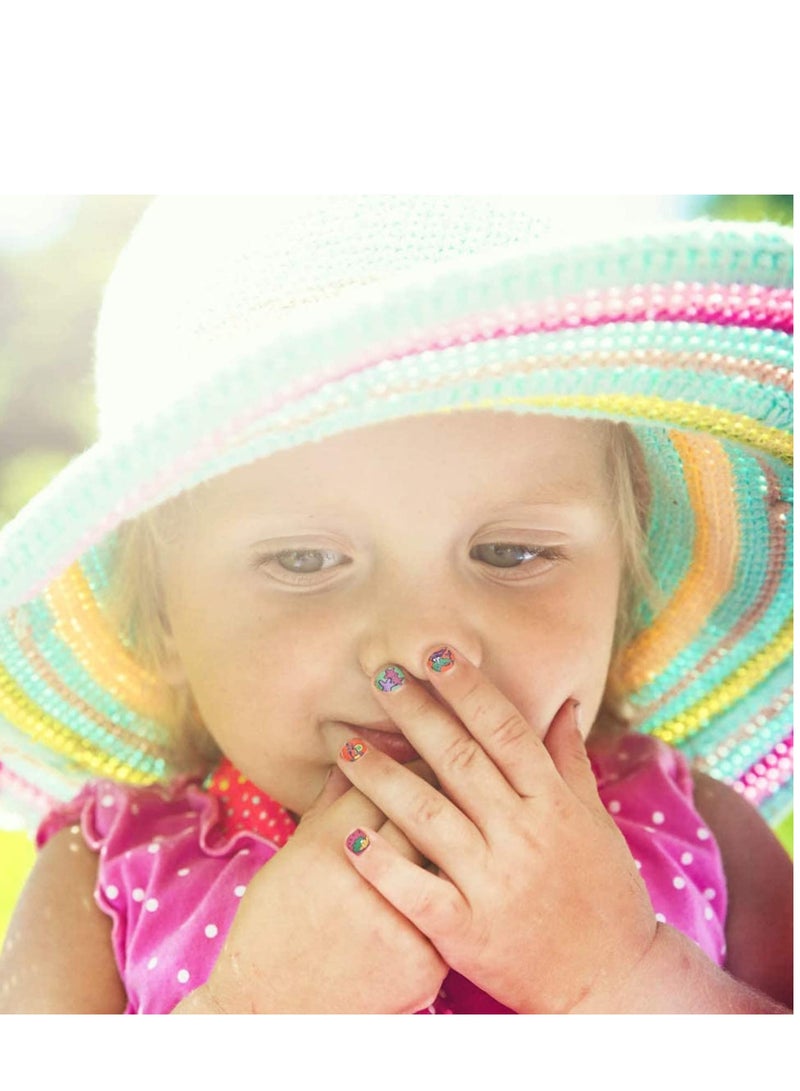 Kids Nail Art Stickers Decals for Little Girls, 200 Children Mermaid Princess Wraps Tips for Fingernail Toenail Acrylic Decoration Birthday Party Favors - Image 5