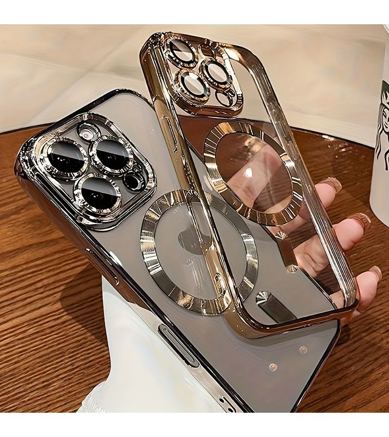 Blue Magsafe Magnetic Transparent Phone Case For iPhone 12 Pro - Image 4