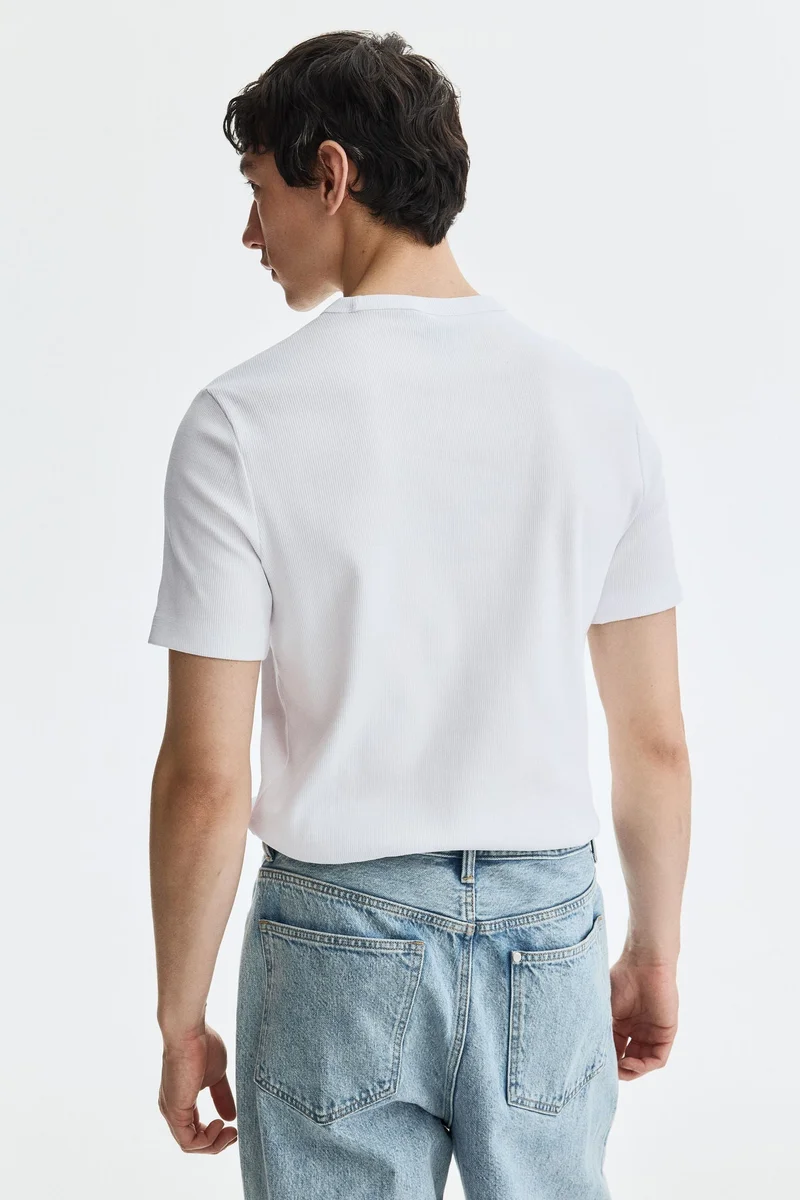Slim Fit Ribbed T-shirt