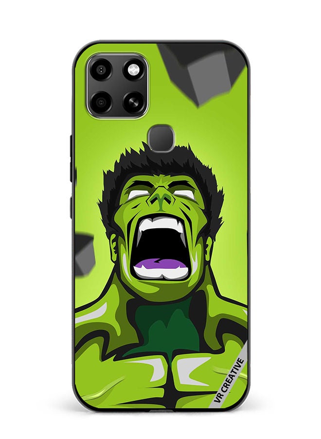 Protective Case Cover For Infinix Smart 6 Green Hulk Design Multicolour