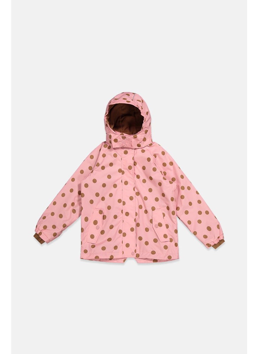 Tchibo - Kids Girl Polka Dots Thermal Rain Jacket, Pink - Image 1