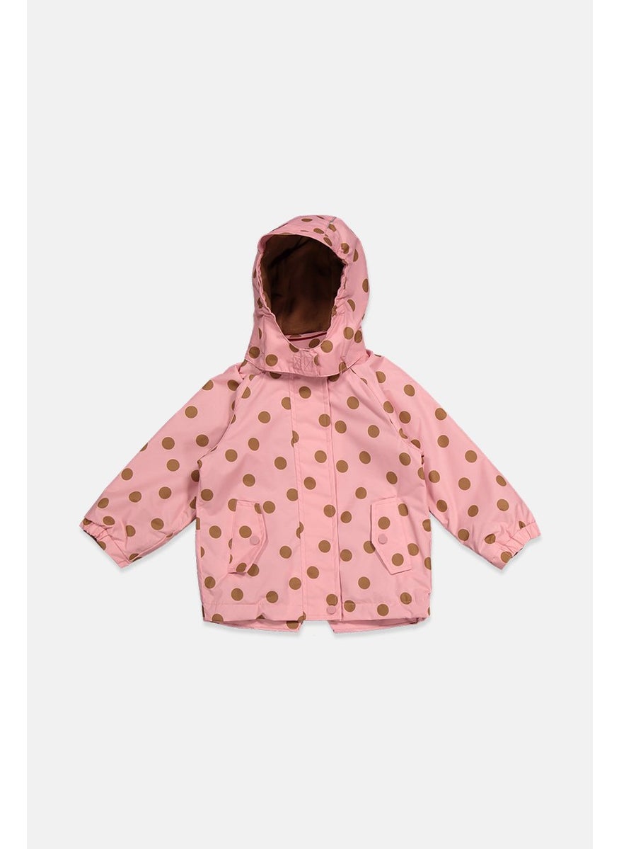 Tchibo - Kids Girl Polka Dots Thermal Rain Jacket, Pink - Image 1