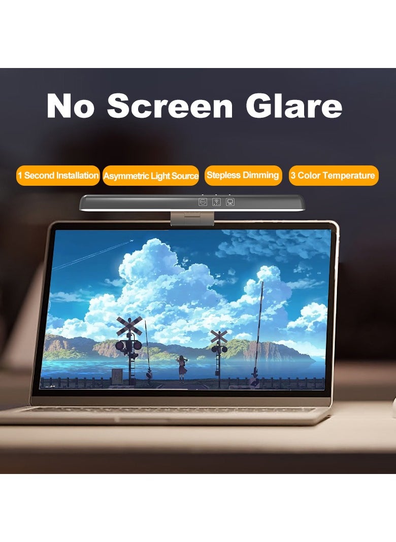 Generic Protable Laptop Monitor Light Bar for Eye Protection LED Dimmable Screen Light Bar, 3 Color Temperature Mode Light Bar, Anti-Blue Light LED Eye Protection Desk Lamp, Touch Control USB Powered Monito  - Image 4