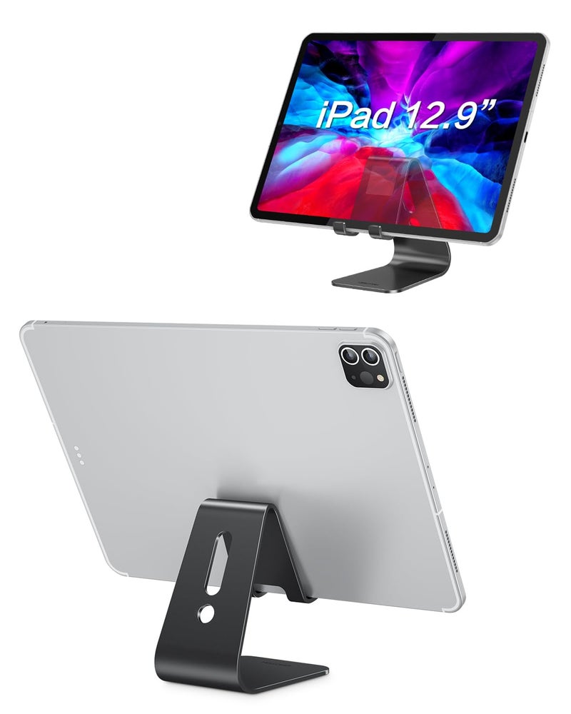 OMOTON Upgraded Aluminum Cell Phone Stand, C1 Durable Cellphone Dock with Protective Pads, Smart Stand Designed for iPhone 17 Air, 16/15/14/13 Pro Max XR XS, iPad mini, Android Phones, Black - Image 5