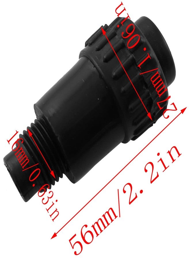 LQ Industrial موصل سدادة الزيت LQ صناعي قطعتين 16 × 1.5 3/8BSPT خيط ذكر أسود بلاستيكي غطاء زيت سدادة تركيبات احتياطية لضاغط الهواء - Image 2