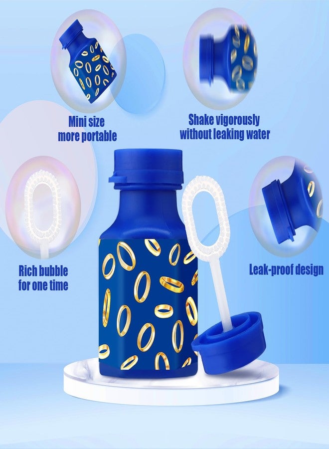 Seenelling 24 Pack Cartoon Bubble Wands Blue with Gold Ring Print Bubble Wands Cartoon Bubbles Party Favors for Adult Summer Activity Birthday Gifts Carnival Goody Bag Stuffers Wedding Supplies - Image 4
