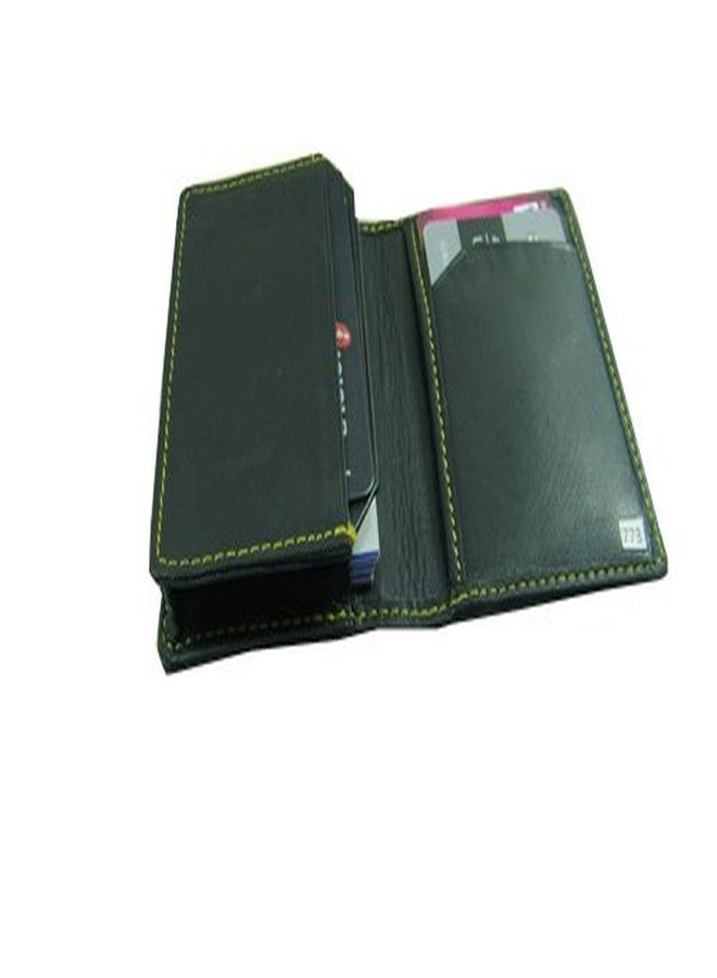 essart Genuine Leather Card Holder - Black - Image 4