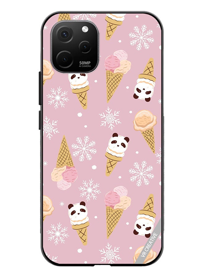 VR CREATIVE Protective Case Cover For Huawei Nova Y61 Ice Cream In Waffle Cups And In The Shape Of A Panda Design Multicolour - Image 1
