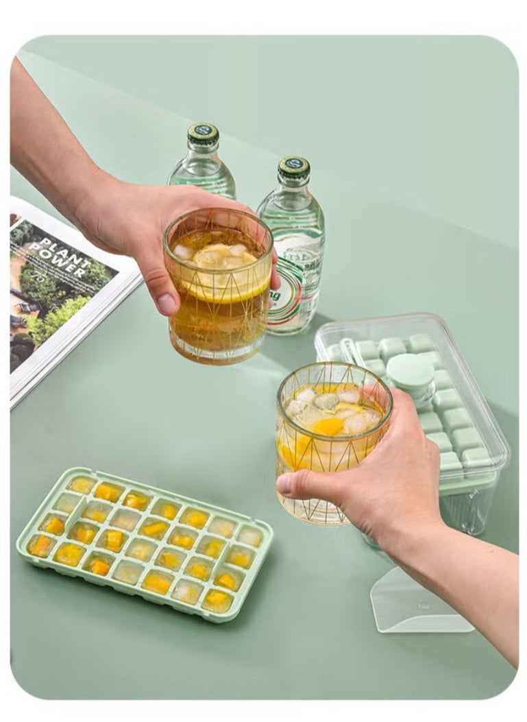 Beauenty - 56 Grid Double Layer Ice Tray that Can be Pressed to Quickly Dispense Ice Comes With an Ice Shovel - Image 1