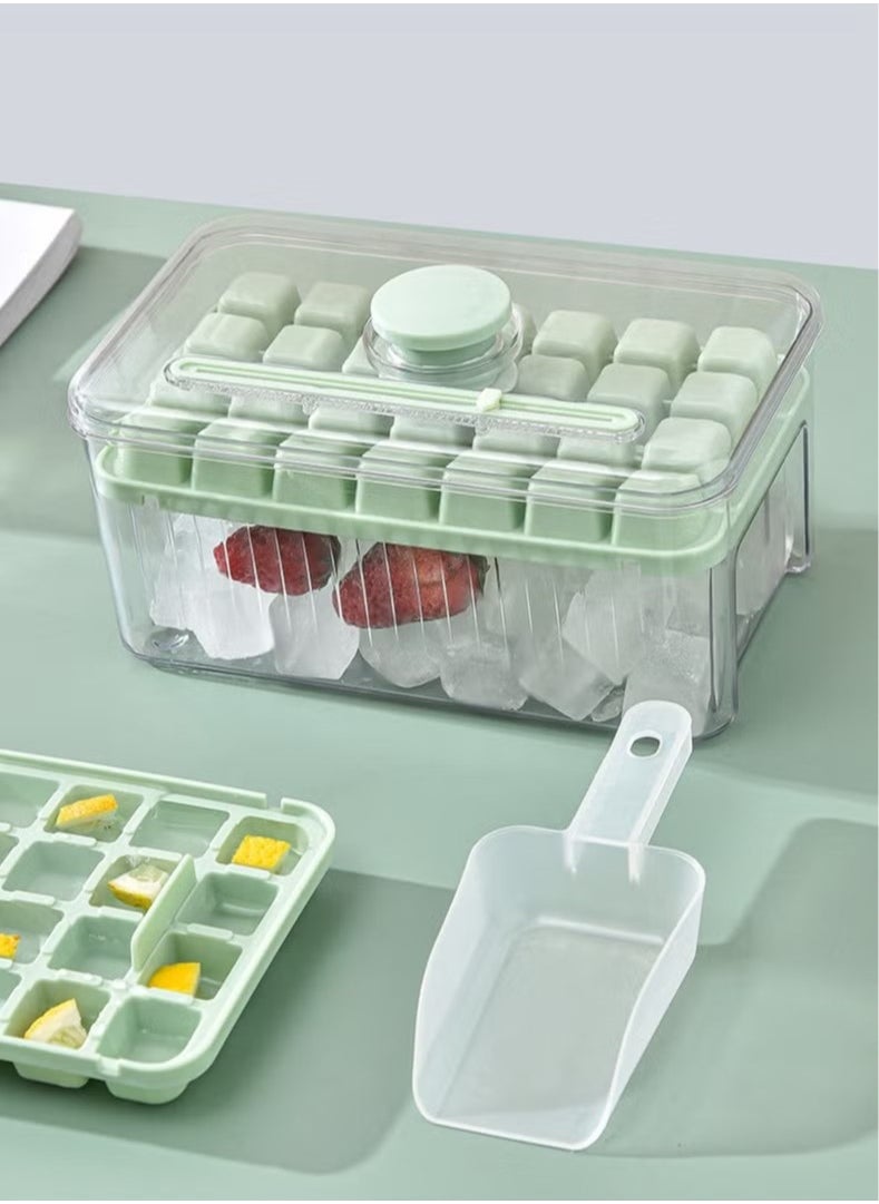 Beauenty 56 Grid Double Layer Ice Tray that Can be Pressed to Quickly Dispense Ice Comes With an Ice Shovel  - Image 2