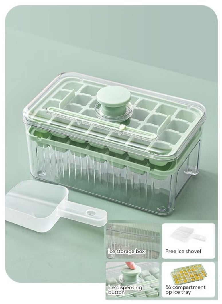 Beauenty 56 Grid Double Layer Ice Tray that Can be Pressed to Quickly Dispense Ice Comes With an Ice Shovel  - Image 5