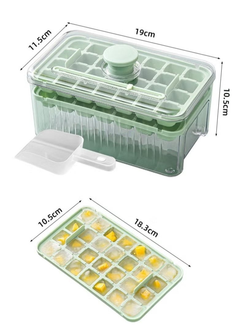 Beauenty 56 Grid Double Layer Ice Tray that Can be Pressed to Quickly Dispense Ice Comes With an Ice Shovel  - Image 4