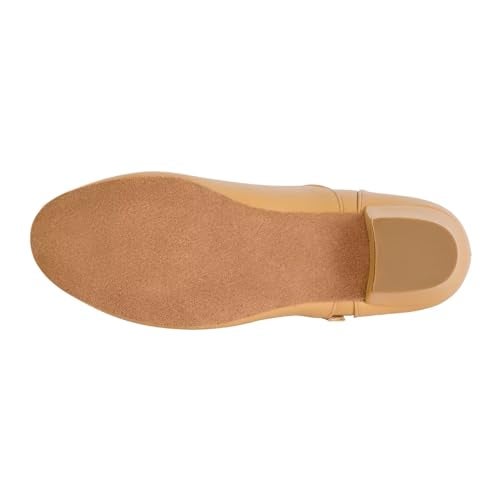 ARCLIBER Brown Character Shoes for Women Suede Sole Low Heel Cuban Heel Dance Shoes Ankle Strap Dancing Shoes-6US - Image 5