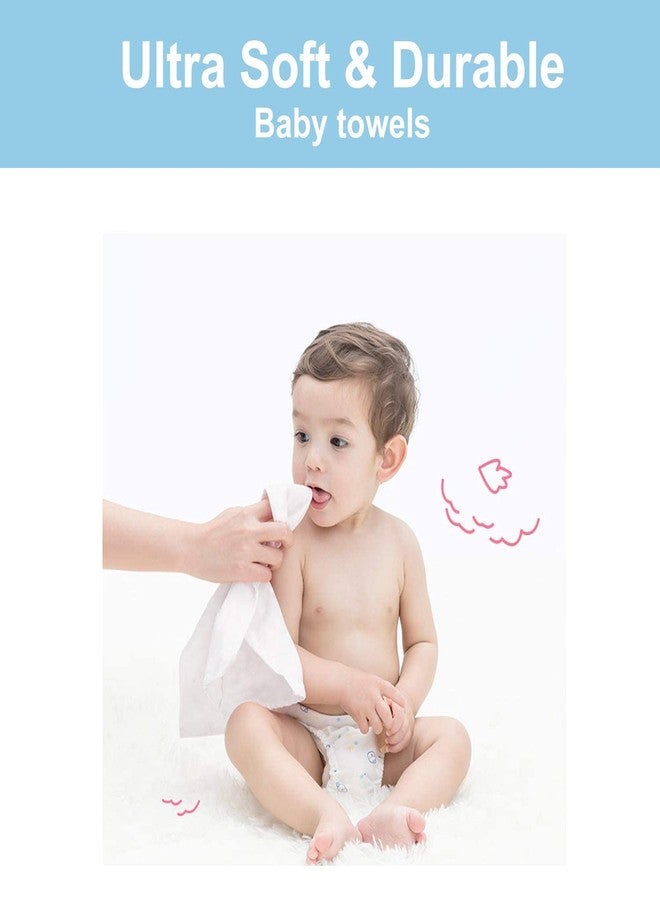 NAVYZONE Muslin Cotton Face Towels for Newborn Baby Extra Soft Hankies Reusable Napkins for Infants Toddler (Pack of 5) - Image 5