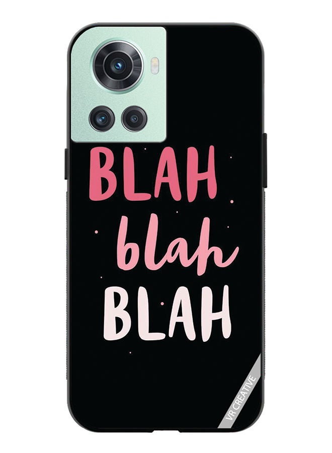 VR CREATIVE Protective Case Cover For OnePlus 10R Blah Blah Blah Design Multicolour - Image 1