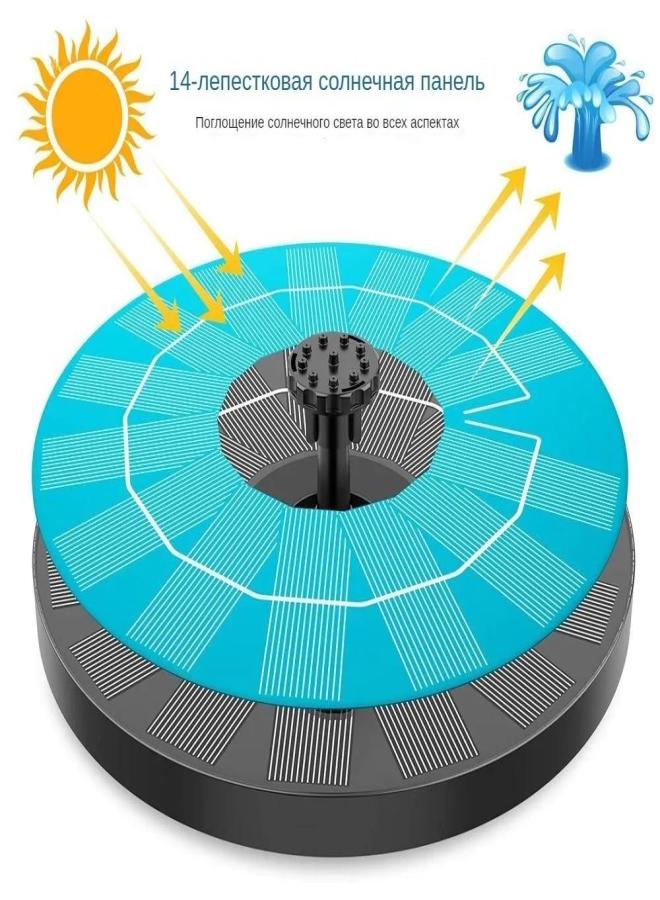 Solar Fountain Outdoor Garden Landscape Courtyard Swimming Pool Pond Fountain - Image 3
