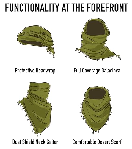 Rothco Shemagh Tactical Desert Keffiyeh Scarf – Versatile Head and Neck Wrap – Great for Camping, Hiking, and Other Outdoor Activities - Pink - Image 3