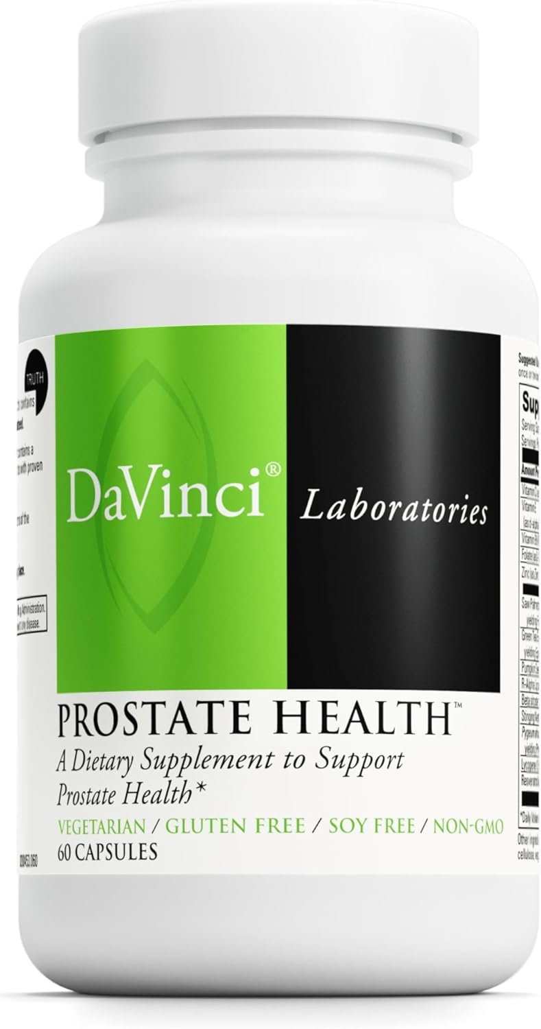 DAVINCI Labs Prostate Health  Helps to Support Prostate Urinary  Mens Health with Saw Palmetto Zinc Green Tea Extract  More  60 Vegetarian Capsules 30 Servings - Image 1