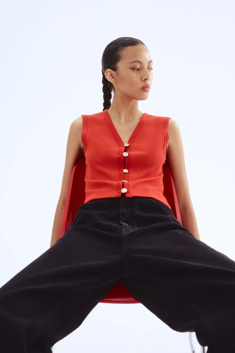 H&M Button-front sweater vest