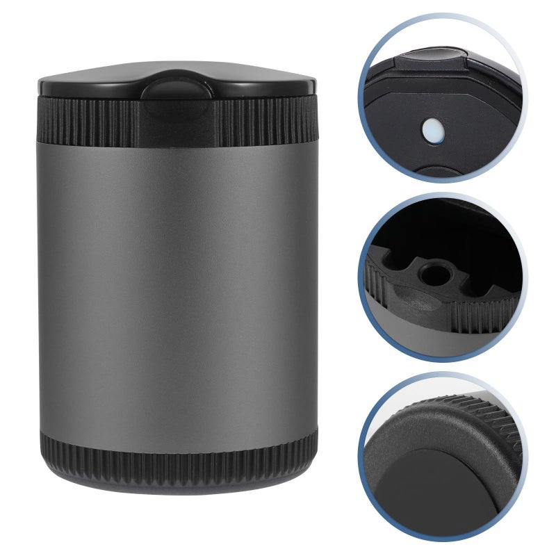 Car Ashtray With Led Light And Lid Portable Gray Vehicle Ash Container Smokeless Windproof Automotive Interior Accessory For Travel Daily Driving - Image 5