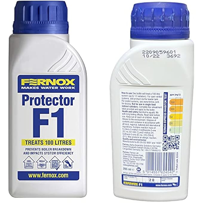 FERNOX F1 PROTECTOR 265ML 62454 PROTECTOR F1 (LIQUID) CENTRAL HEATING AND WATER UNDERFLOOR HEATING WITH S UK NEXT WORKING DAY PRIME DELIVERY - Image 2