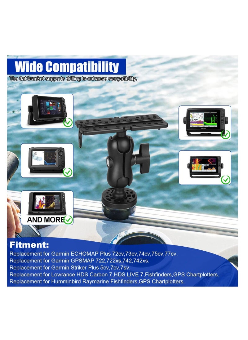 Excefore Fish Finder Accessories, Fish Finder Mount Base, 360 Degree Swivel Electronics Fishfinder Mount, Universal Mounting Plate  - Image 3