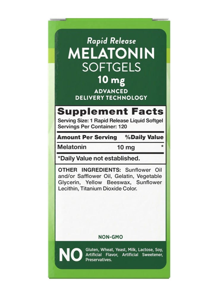 Nature's Truth Melatonin 10mg - 120 softgels - Image 2