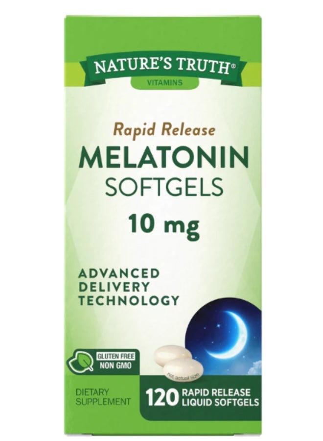 Nature's Truth Melatonin 10mg - 120 softgels - Image 1